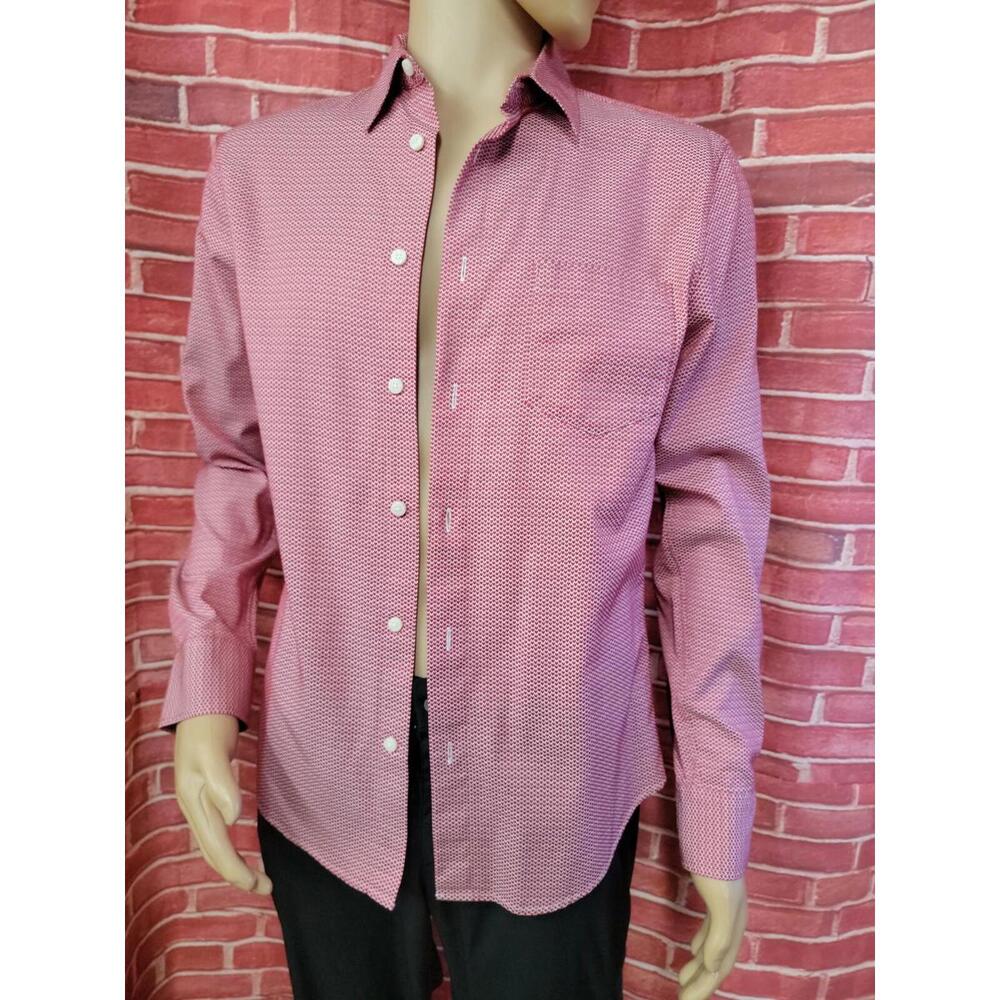 Mr. Turk Red White Velentine Hearts Size S Men's Buttons Up Shirt NEW  #R1